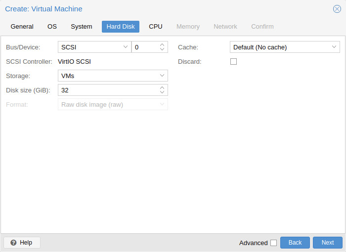 Create VM - Hard Disk