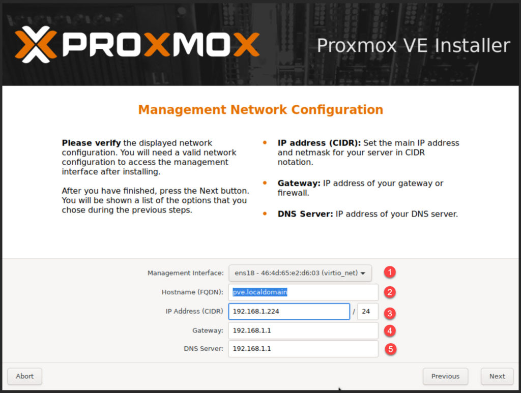 PVE Network Setup